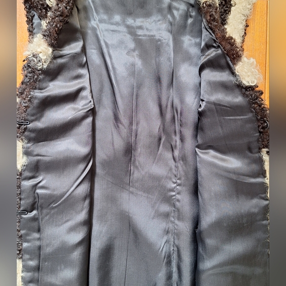 Persian Lamb Vest Cow Print Fur Shearling Vintage Western Americana Women's S - Picture 5 of 11